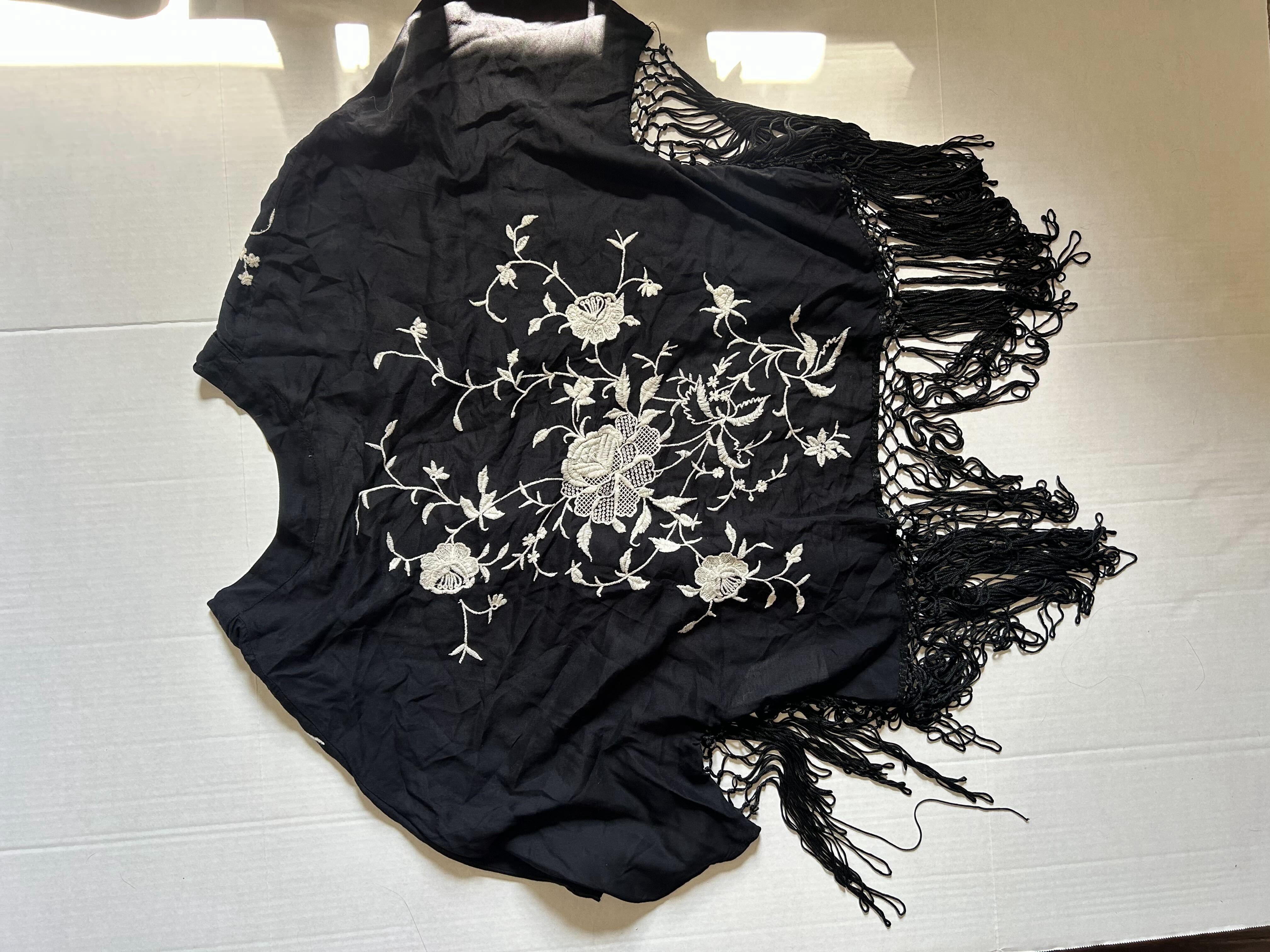 Abercrombie & Fitch Embroidered Fringe Poncho photo 3