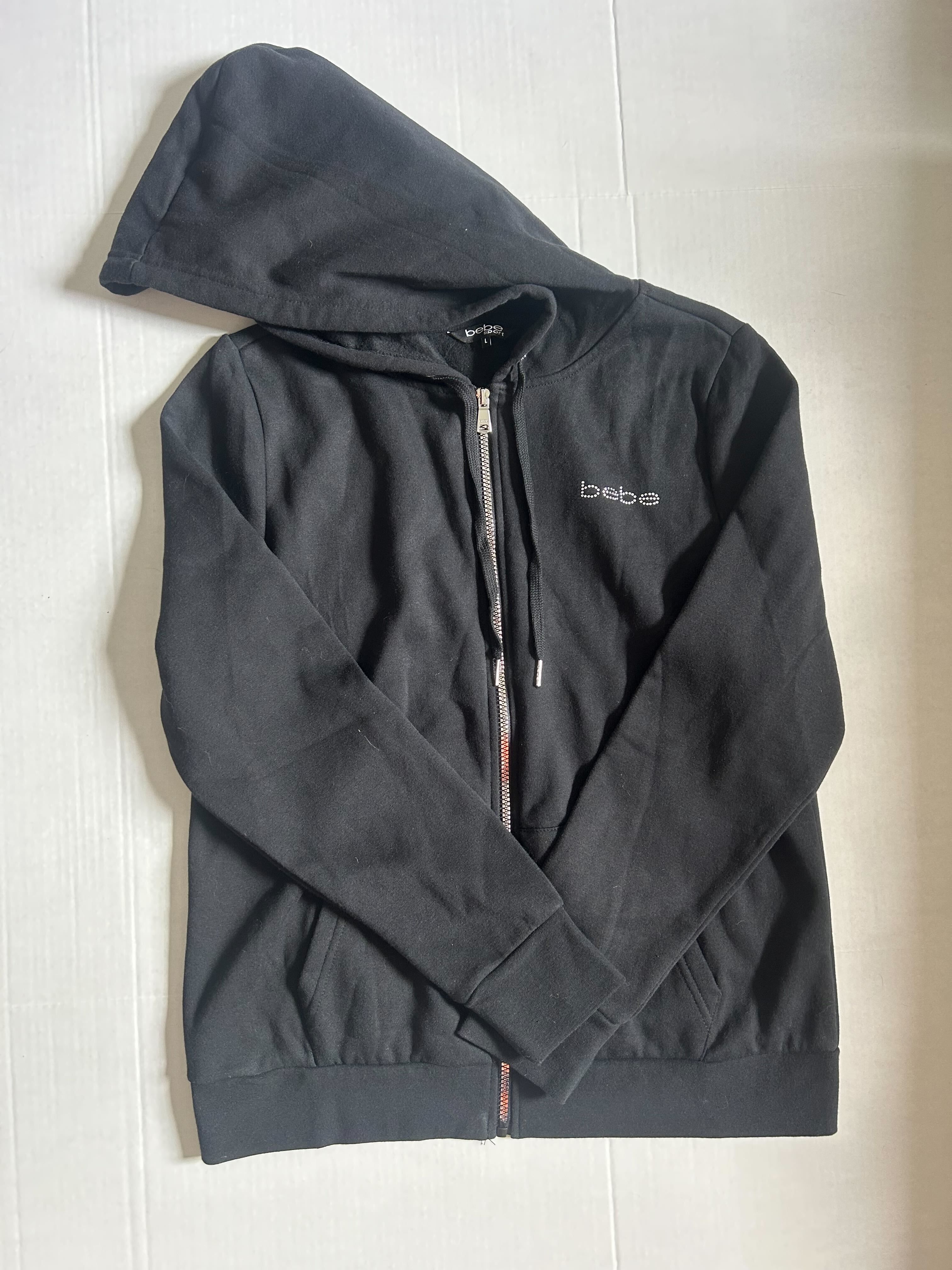 Bebe Sport Zip Hoodie — Black