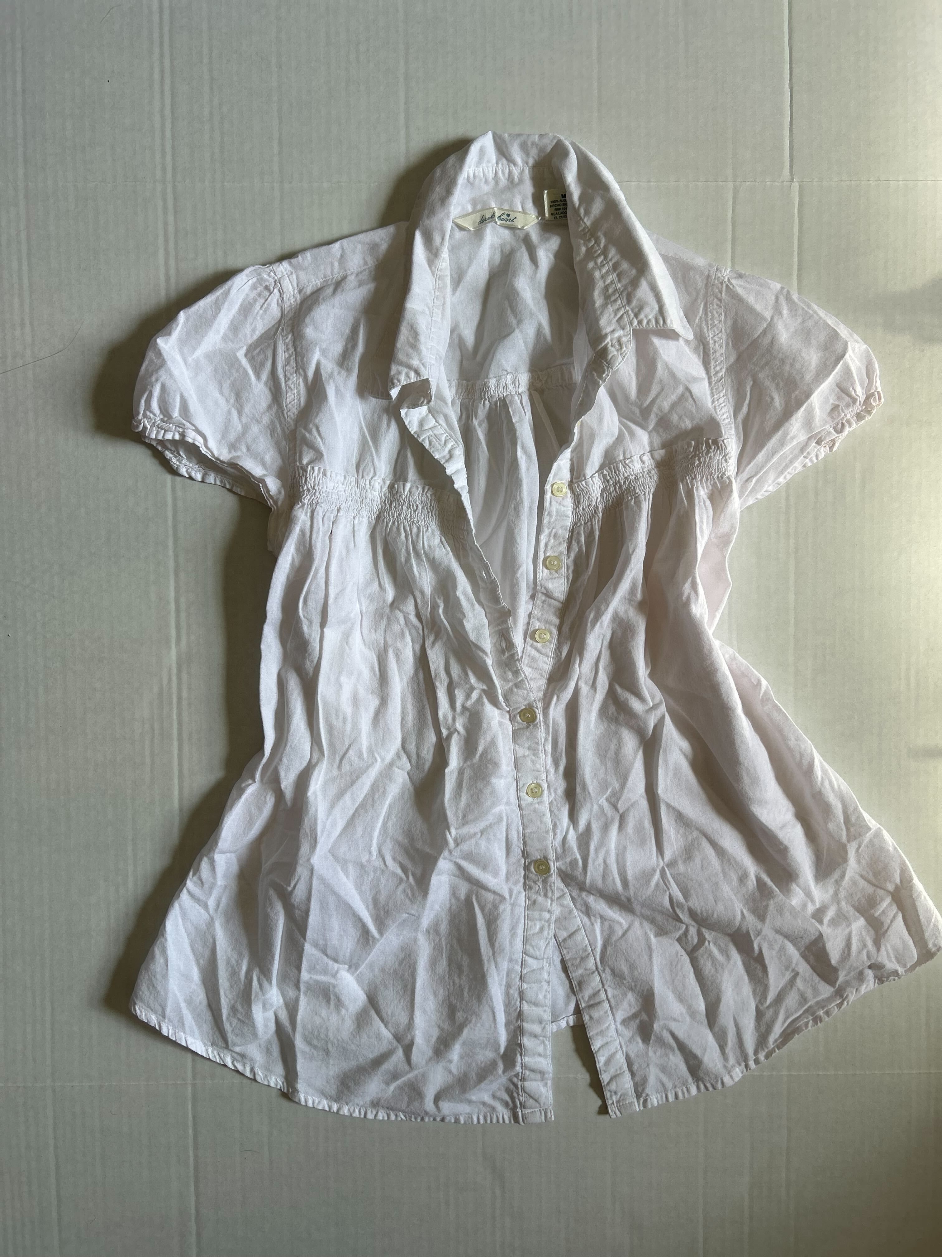 Derek Heart White Cotton Blouse — Size M