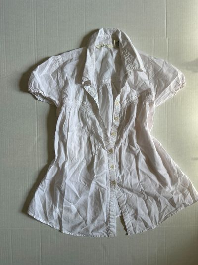 Derek Heart White Cotton Blouse — Size M