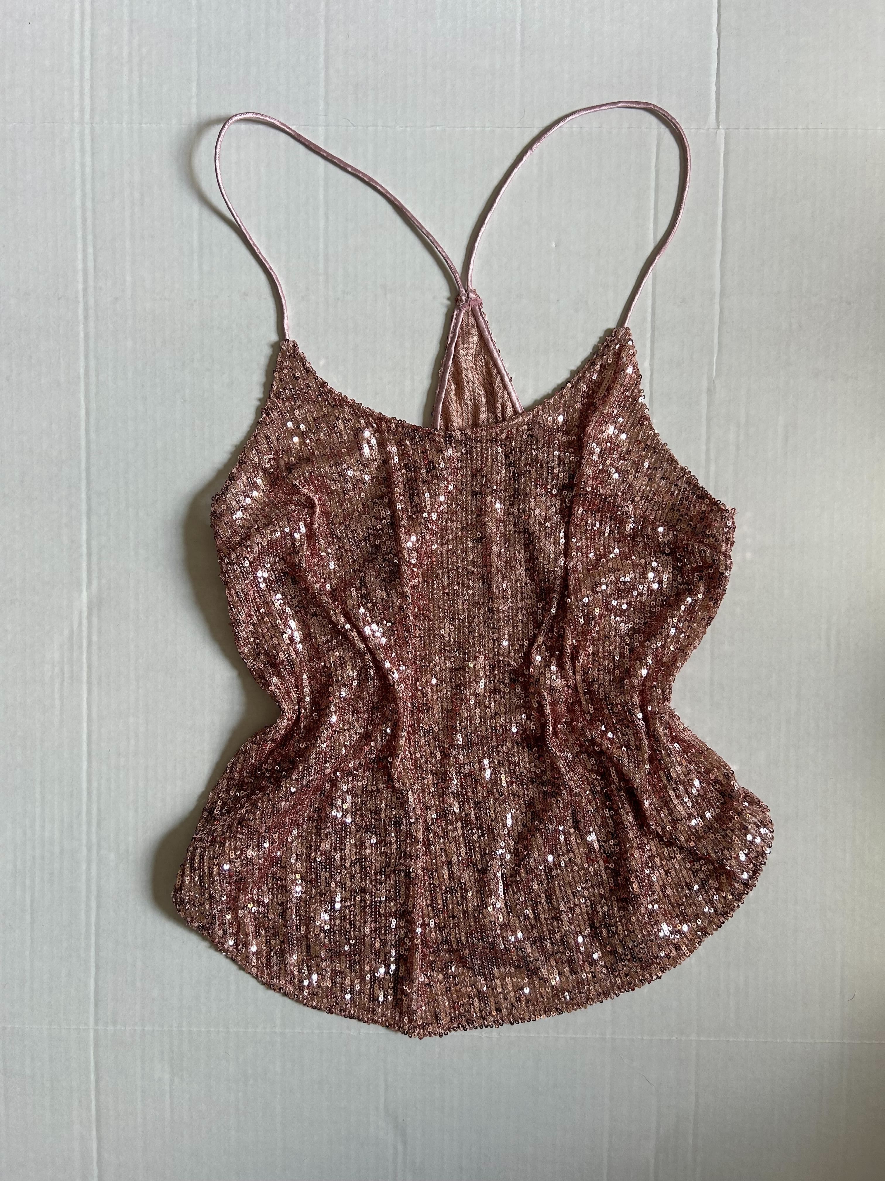 Victoria's Secret Rose Gold Sequin Cami